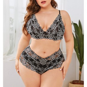 Set de lenjerie din dantelă cu două tonuri